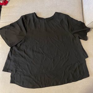 mango black blouse